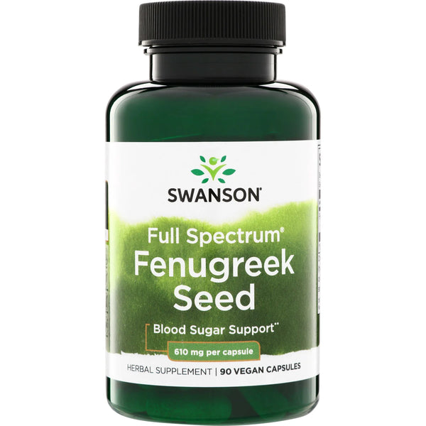Swanson Full Spectrum Fenugreek Seed 610 mg 90 Vegan Caps