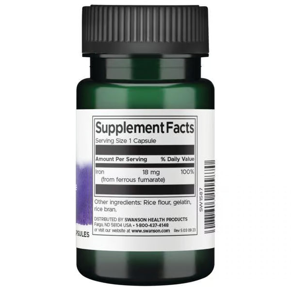 Swanson Iron 18 mg - 60 kaps.