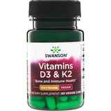 Swanson Vitamin D3 i K2 2000 IU / 75 mcg – 60 veg. kapsula za kosti i imunitet