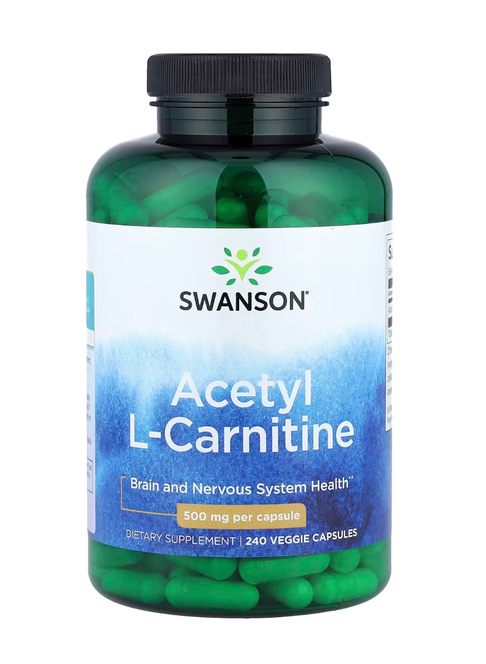 Swanson Acetyl L-Carnitine 500 mg – kapsule za energiju, fokus i zdravlje mozga