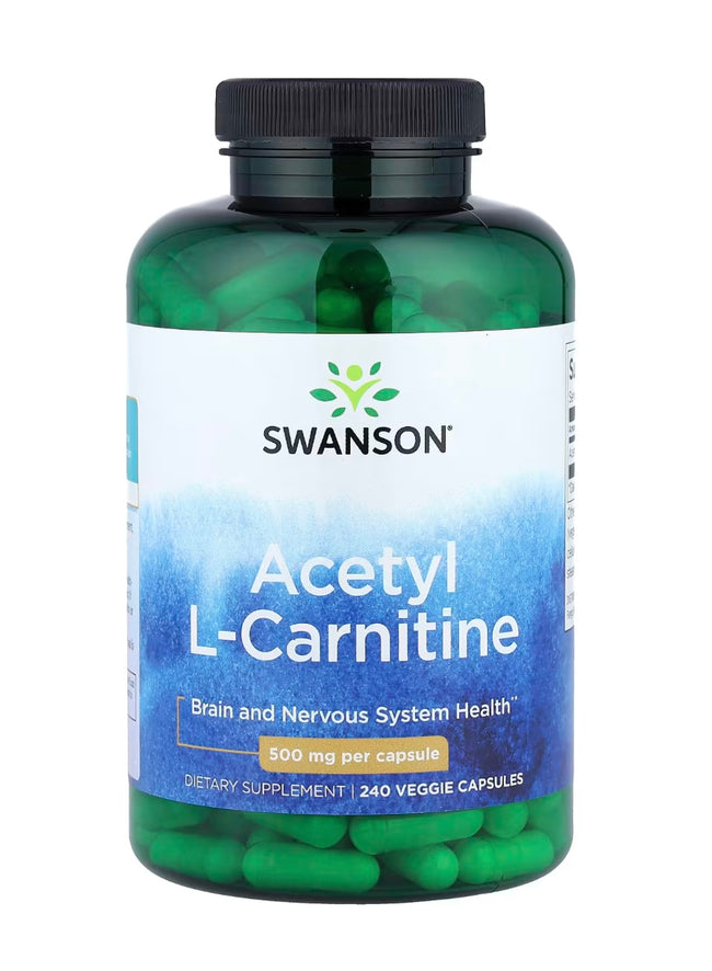 Swanson Acetyl L-Carnitine 500 mg – kapsule za energiju, fokus i zdravlje mozga