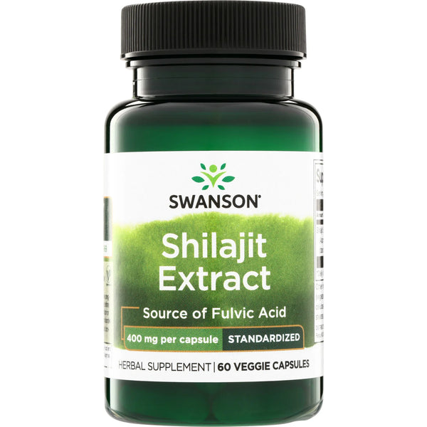 Swanson Shilajit Extract – Standardized 400 mg 60 Veg Caps