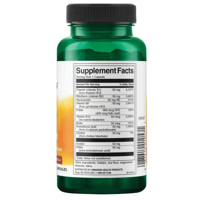Swanson B-50 Complex – 100 veg. kapsula, B vitamini za energiju i nervni sistem