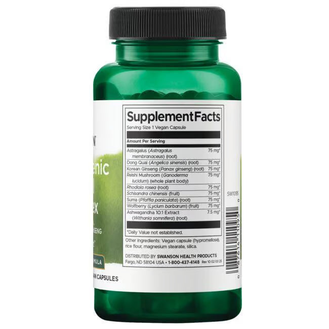 Swanson Rhodiola, Ashwagandha i Ginseng – 60 veg. kapsula za stres i energiju