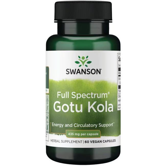 Swanson Gotu Kola 435 mg – 60 veg. kapsula za kožu, vene i cirkulaciju