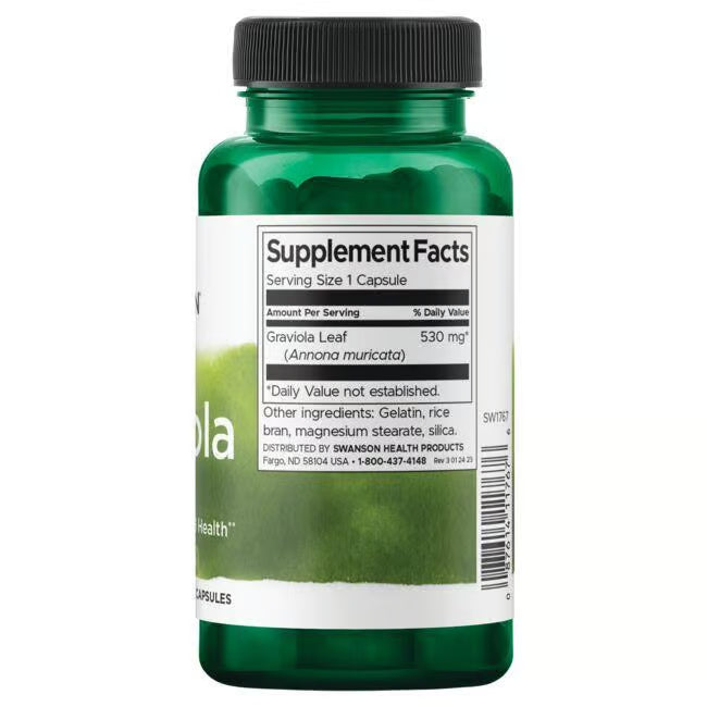 Swanson Graviola 530 mg – 60 kapsula za podršku imunitetu