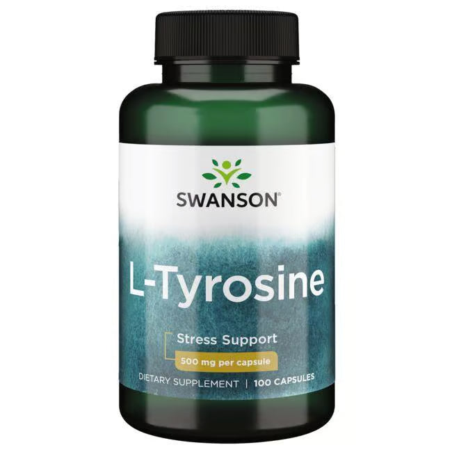Swanson L-Tyrosine (L-tirozin) 500 mg – 100 kapsula za mentalni fokus pod stresom