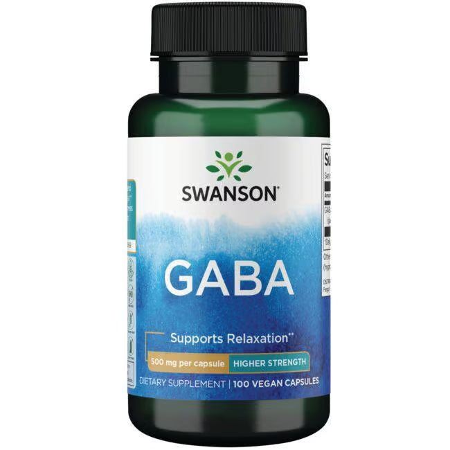 Swanson GABA 250 mg – 100 veg. kapsula za smirenost i lakše uspavljivanje