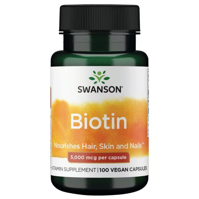 Swanson Biotin 5000 mcg – 120 veg. kapsula za kosu, kožu i nokte