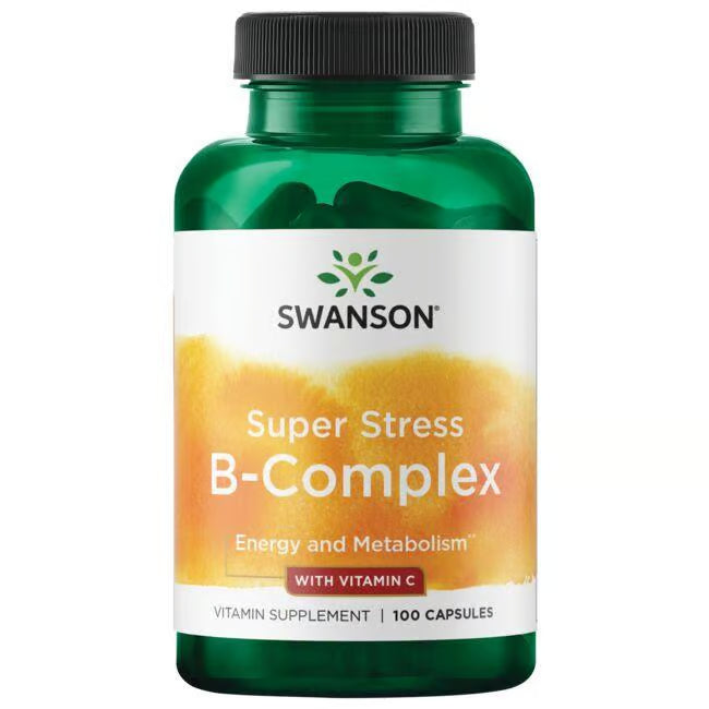 Swanson Super Stress B-Complex – 100 kapsula, B vitamini za period stresa