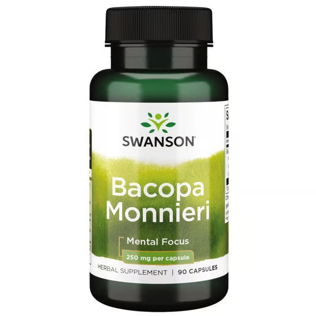 Swanson Bacopa Monnieri 250 mg – 90 kapsula za pamćenje i mentalni fokus