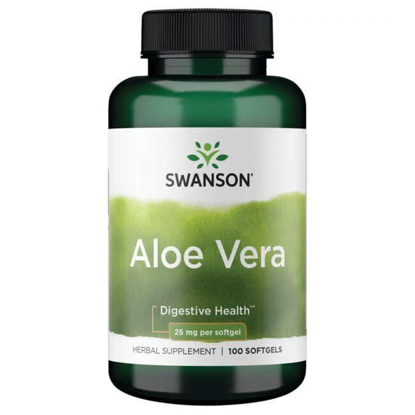 Swanson Aloe Vera 25 mg - 100 softgel kaps.