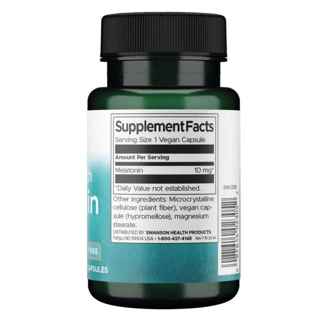 Swanson Triple Strength Melatonin 10 mg – 60 kapsula za brže uspavljivanje i miran san