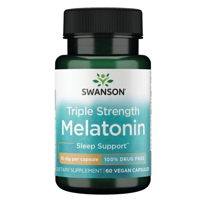 Swanson Triple Strength Melatonin 10 mg – 60 kapsula za brže uspavljivanje i miran san