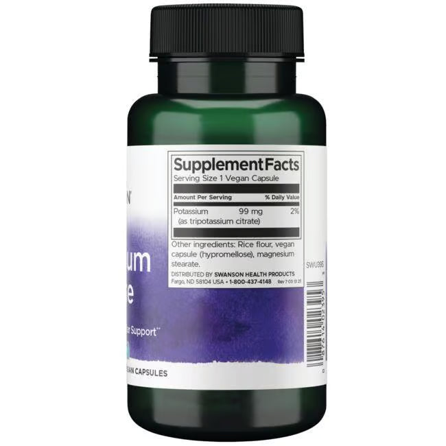 Swanson Kalijum 99 mg – 120 veg. kapsula za srce i mišiće