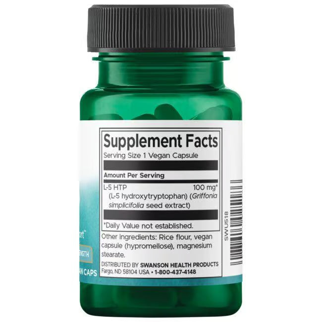 Swanson 5-HTP 100 mg – 60 veg. kapsula za miran san i stabilno raspoloženje