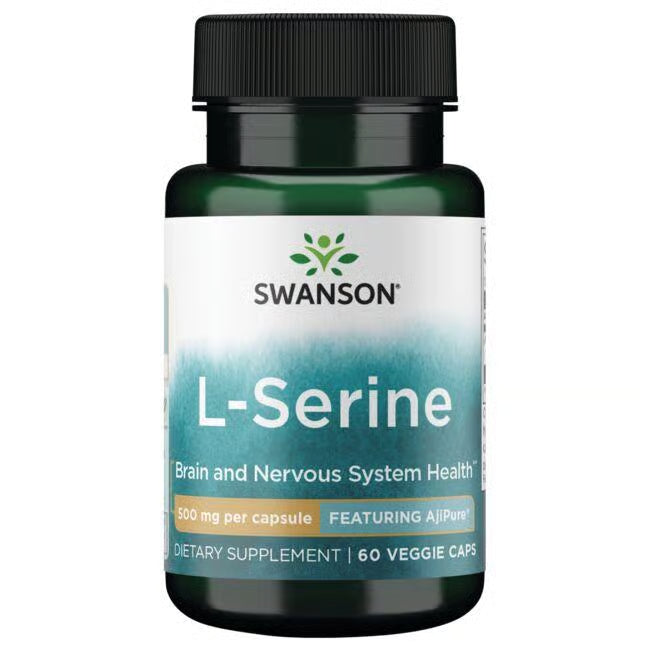 Swanson L-Serin 500 mg – 60 veg. kapsula za san i rad mozga